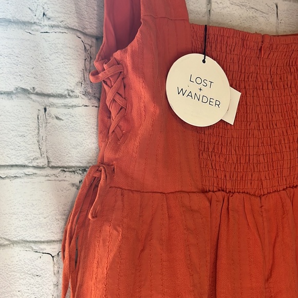 Lost + Wander Ladies Orange "Miss Marmelade" Basic Mini Dress, Size Small, NWT! - Picture 6 of 6